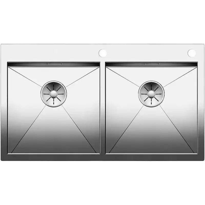 Versand Am Gleichen Tag BLANCO Zerox 400/400 IF / A Edelstahlspüle mit Ablauffernbedienung 521648