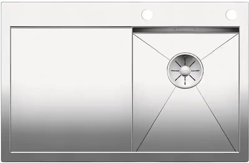 Bestseller BLANCO Zerox 4 S-IF Edelstahlspüle Seidenglanz mit Zugknopf und InFino Ablauf 521621