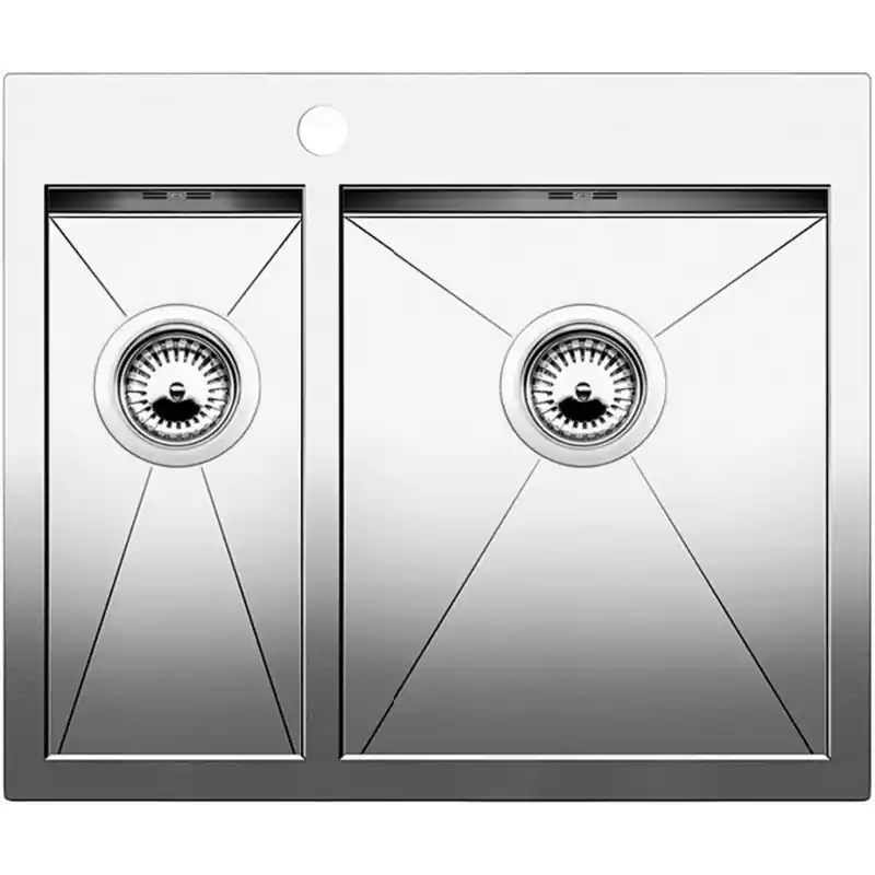 Günstig BLANCO Zerox Style 340/180-IF/A Edelstahlspüle Seiden glanz ohne Zugknopf 522257