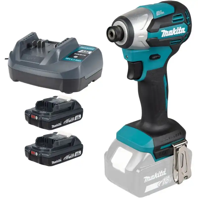 Geprüft Makita DTD158WVE Akku-Schlagschrauber 1/4" Li-Ion LXTB (2x 18V/2,0Ah) Koffer
