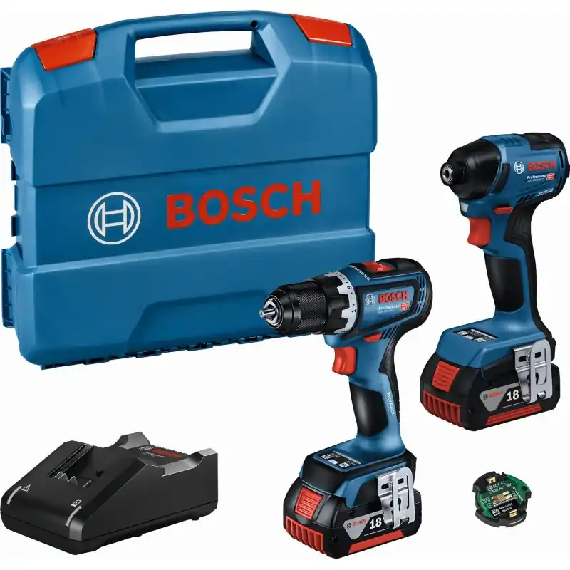 Neue Kollektion BOSCH Kombi-Set GSR 18V-90 C + GDR 18V-220 C (2× 4.0Ah) 06019L6023