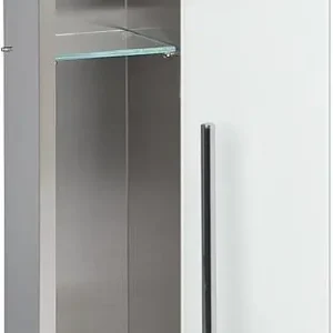 WC-Wandcontainer, 2 weiß Glas- türen, 1Papierrollenfach + 1 fach, BxH 180x825mm, Anschlag rechts Beliebt