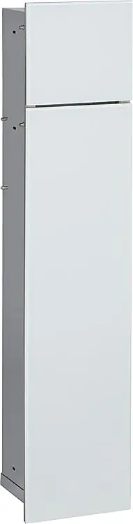 WC-Wandcontainer, 2 schwarze Glas- türen, 1 Papierrollenfach + 1 fach, BxH 180x825mm, Anschlag recht Beliebt