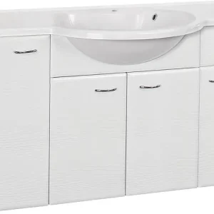 Mega-Angebot WTU+Mineralguss-WT EMUNA weiß Dekor 4 Türen 1 Auszug 1200x670x330/500