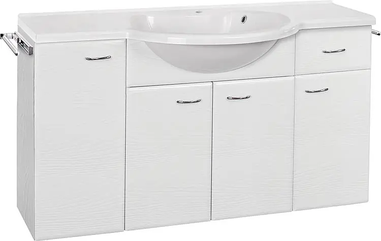 Mega-Angebot WTU+Mineralguss-WT EMUNA weiß Dekor 4 Türen 1 Auszug 1200x670x330/500