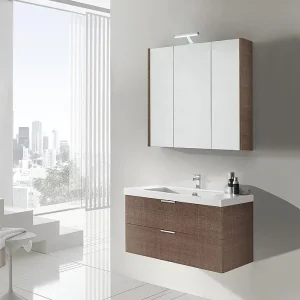 Badmöbel-Set EPIL Serie MBF Tranche braun 2 Auszüge Breite 860mm Neu