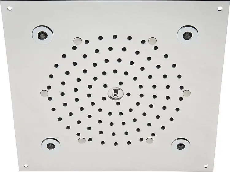 Wochenendangebot Kopfbrause EKIN Flat Light II mit 4 RGBLED Licht, Farbtherapie 260x260mm, Edelstahl poliert