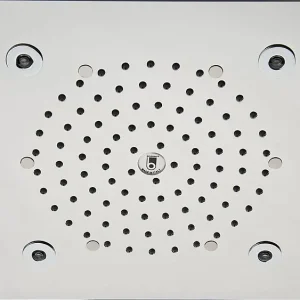Top-Preis Kopfbrause EKIN Flat Light mit 4 LED blauem Licht 260x260mm, Edelstahl poliert