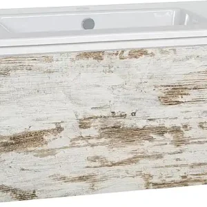 WTU + Keramik-WT Serie ELA Korpus weiß smt - Front Lärche- weiß used, 910x420x510mm Markenware