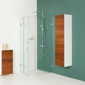 Eck-Duschkabine Elisei 1 Dreht. +2 Fixt.,770x770x2000mm,8mmESG Anschlag rechts Online Kaufen