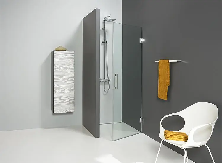 Knallerangebot Nischentür Elisei Modell 1 autom. schließ. Beschlag bei 25 880x2000x8mm ESG, reversibel