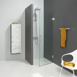 Nischentür Elisei Modell 1 autom. schließ. Beschlag bei 25 980x2000x8mm ESG, reversibel Top-Seller