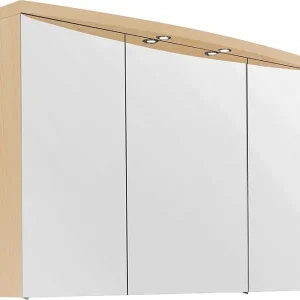 Spiegelschrank mit Beleuchtung Birne Dekor 3 Türen 1200x798x340mm Must-Have