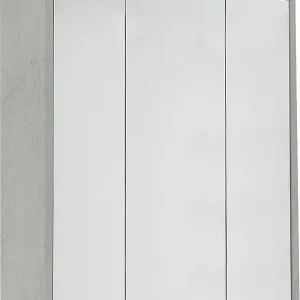 Neue Ware Spiegelschrank mit Beleuchtung Eiche grau Steindekor 3 Türen 850x750x188mm