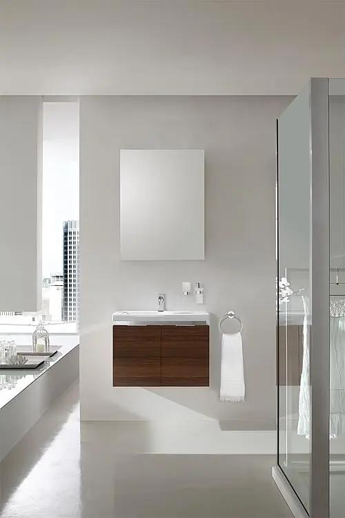 Bestseller Badmöbel-Set EOLA Lärche braun Breite 600mm 2 Türen