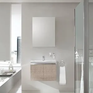 Badmöbel-Set EOLA Tranche ecru Breite 600mm 2 Türen Markenprodukt