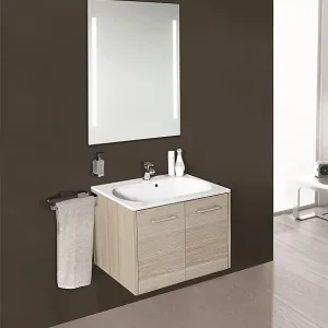 Badmöbel-Set ENI Serie MAA Lärche bicolor Breite 600mm Ausverkauf