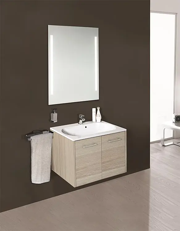 Badmöbel-Set ENI Serie MAA Lärche bicolor Breite 600mm Ausverkauf
