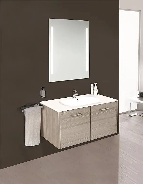 Badmöbel-Set ENI Serie MAA Lärche bicolor Breite 900mm Highlight