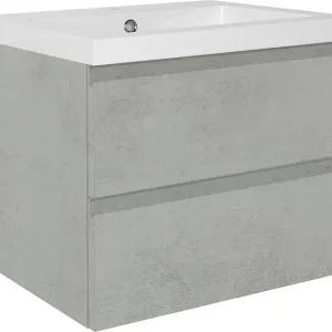 WTU+Mineralguss-WT ELAI Eiche grau Steindekor 2 Auszüge 610x550x510mm Rabatt