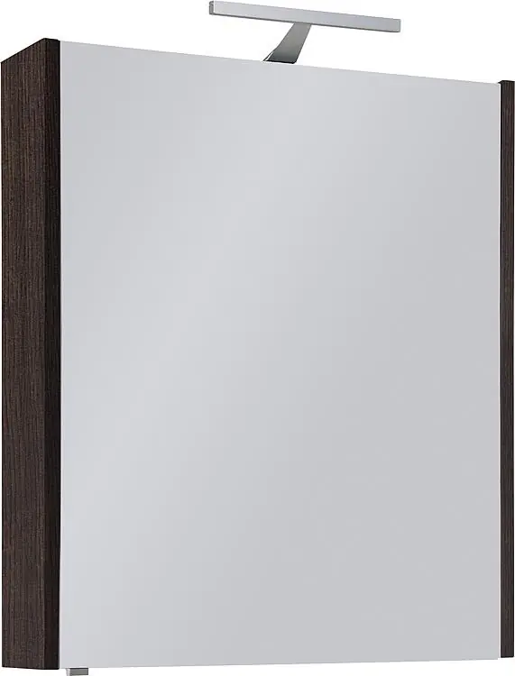 Spiegelschrank mit Beleuchtung Eiche dunkel Dekor 1 Türe 600x750x188mm Echt