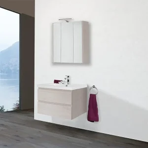 Badmöbel-Set ELAI Serie MBO Eiche hell Dekor Breite 850 2 Auszüge Sonderangebot