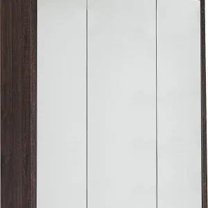 Wochenendangebot Spiegelschrank mit Beleuchtung Eiche dunkel Dekor 3 Türen 850x750x188mm