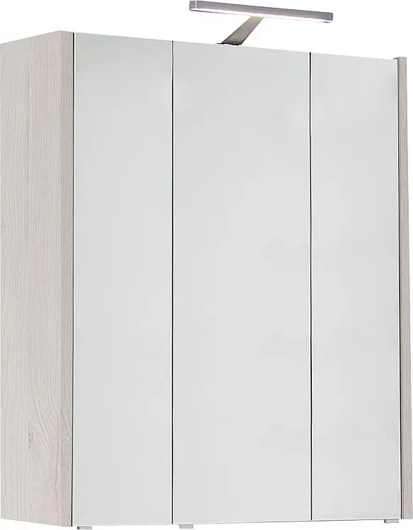 Spiegelschrank mit Beleuchtung Eiche hell Dekor 3 Türen 850x750x188mm Mega-Angebot