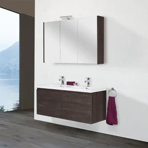 Online Kaufen Badmöbel-Set ELAI Serie MBO Eiche dunkel Dekor Breite 1200mm 2 Auszüge