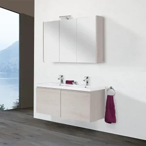 Highlight Badmöbel-Set ELAI Serie MBO Eiche hell Dekor Breite 1200mm 2 Auszüge