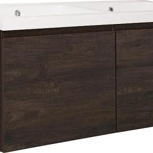Neu Im Sortiment WTU+Mineralguss-WT ELAI Eiche dunkel Dekor 2 Auszüge 1210x580x510mm