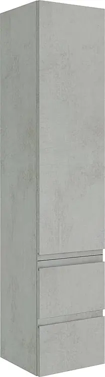 Bestseller Hochschrank Serie MBO 1 Türe 2 Ausz. E.grau Steindek. An. re 350x1625x370mm