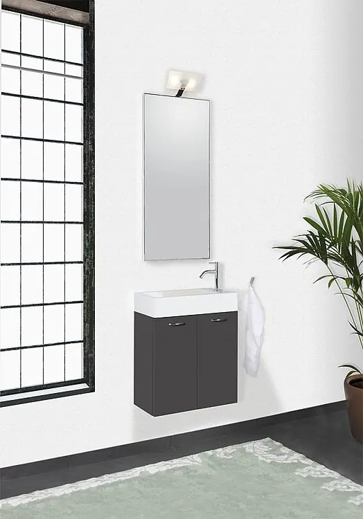 Must-Have Badmöbel-Set ENISAR Serie MAS anthrazitmatt