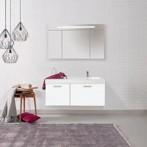 Badmöbel-Set EMPI Serie MAA weiß Hochglanz Angebot