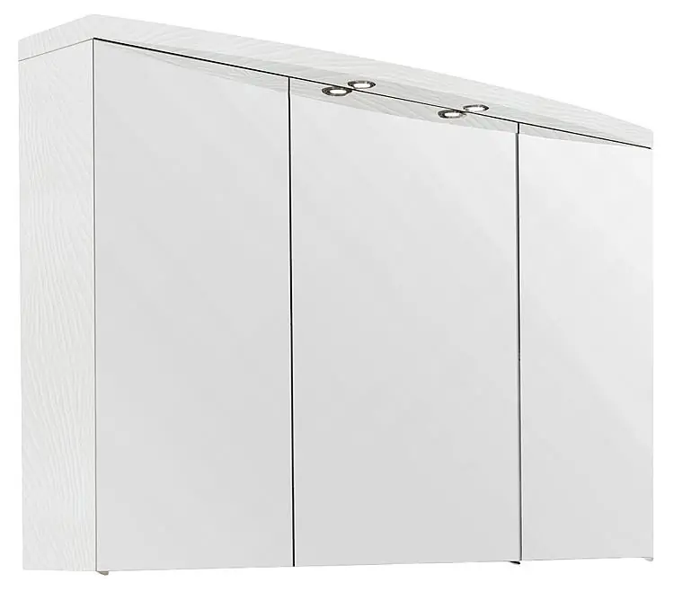 Echt Spiegelschrank mit Beleuchtung weiß Dekor 3 Türen 1200x798x340mm