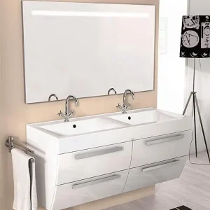 Saisonangebot Badmöbel-Set ENNA Serie MAB weiß Hochglanz Breite 1200mm