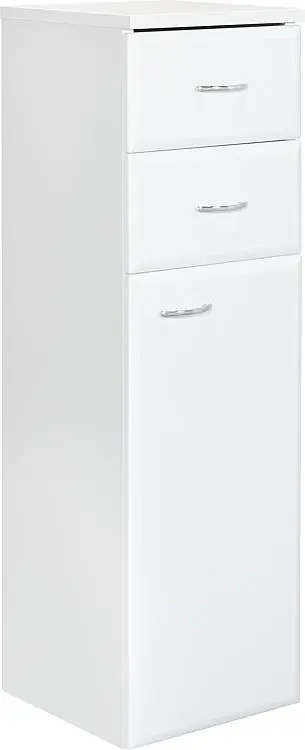 Hochschrank Serie MAC 1 Türe 2 Auszüge weiß Hgl. Anschlag li. 300x984x320mm Preisreduziert