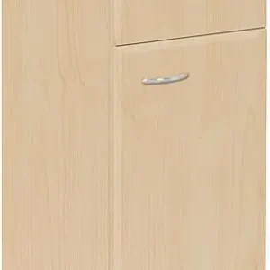 Hochschrank Serie MAC 1 Türe 2 Ausz. Birne Dekor Anschlag li. 300x984x320mm Highlight