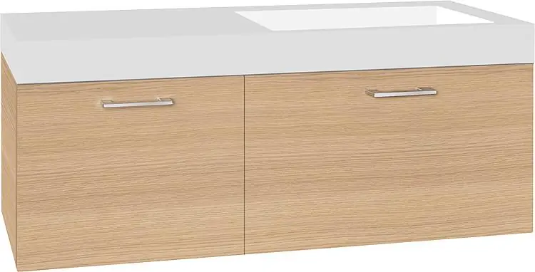 WTU+Mineralguss-WT EMPI Eiche hell 2 Auszüge 1205x534x508mm Rabatt