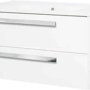 WTU+Keramik-WT EDIA weiß Hochglanz 2 Auszüge 853x466x455mm Bestpreis