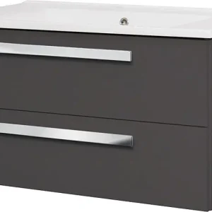 Preisreduziert WTU+Keramik-WT EDIA anthrazit Hochglanz2 Auszüge 853x466x455mm