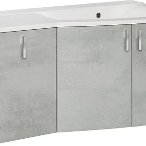 WTU+Mineralguss-WT EBAMO E. grau Steind. 3 Tü. Abl. links 1060x526x370/510 Markenware
