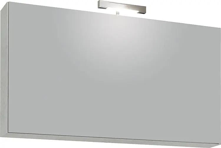 Expressversand Spiegelschrank mit Beleuchtung Eiche grau Steindekor 1 Klapptür 950x500x188mm