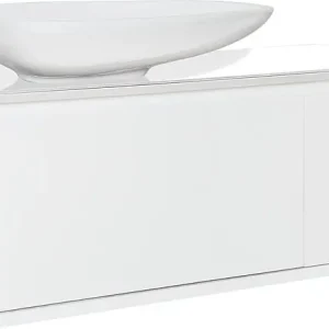 Markenprodukt WTU+Keramik-WT EKIRA 2 Auszüge weiß Hgl. Glasablage weiß 1090x546x460mm