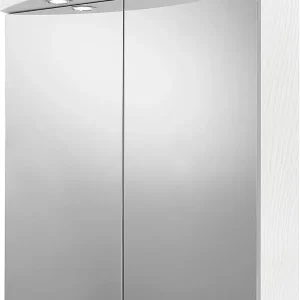 Spiegelschrank mit Beleuchtung weiß Dekor 2 Türen 700x798x205/340 Saisonangebot