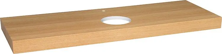 Beliebt Konsole ELENG Eiche natur lack. 1xWT-Ausschnitt 1xHahnloch 1400x80x510mm