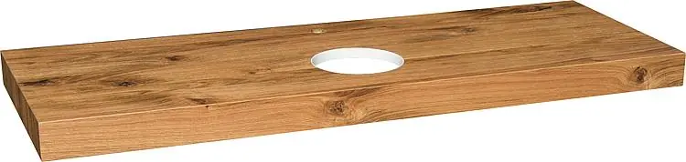 Sofort Bestellen Konsole ELENG Eiche astig lack. 1xWT-Ausschnitt 1xHahnloch 1400x80x510mm