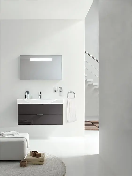 Schneller Versand Badmöbel-Set EBSI Serie MBF anthrazit Hochglanz