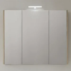 Highlight Spiegelschrank mit Beleuchtung Tranche ecru 3 Türen 950x750x188mm