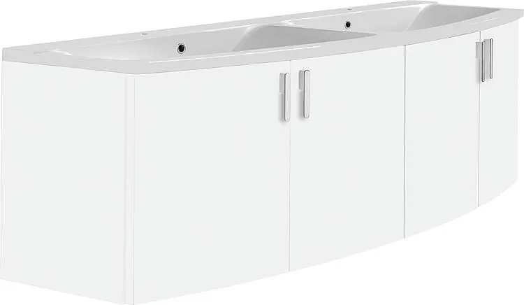 Highlight WTU+Mineralguss-WT EMA weiß Hochglanz 4Türen 1410x526x380/510
